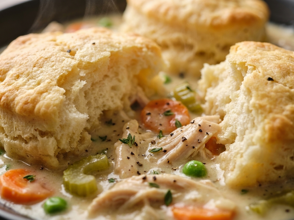 Crockpot Chicken and Dumplings with Canned Biscuits