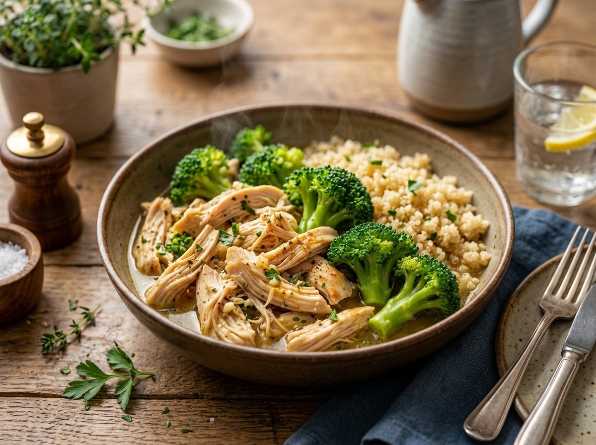 Healthy Crockpot Chicken and Broccoli
