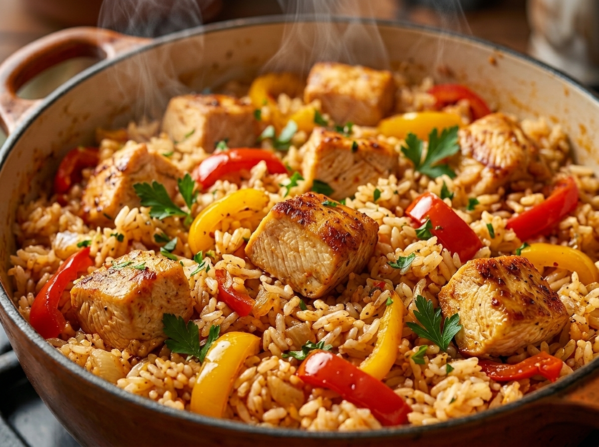 One Pot Chicken Rice Recipe (Easy One Pot Chicken and Rice)