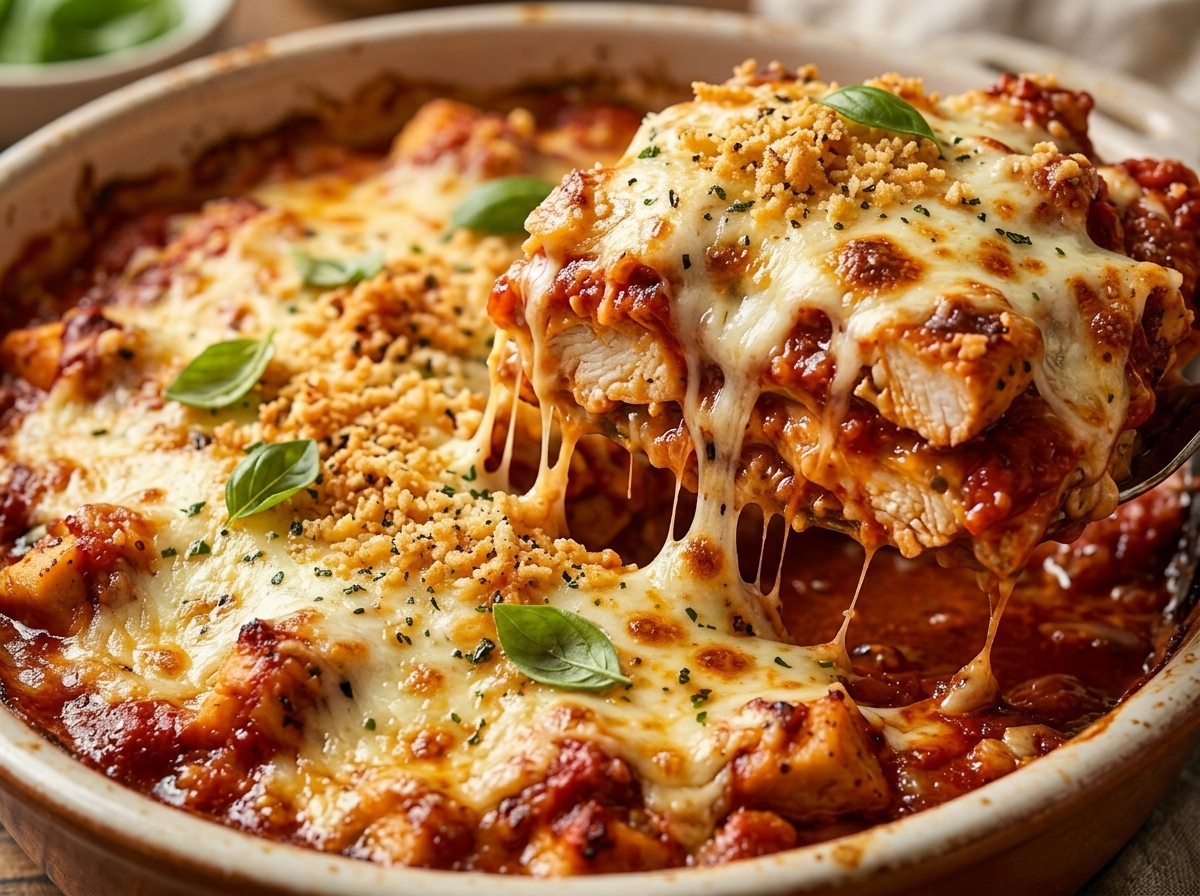 Keto Chicken Parmesan Casserole