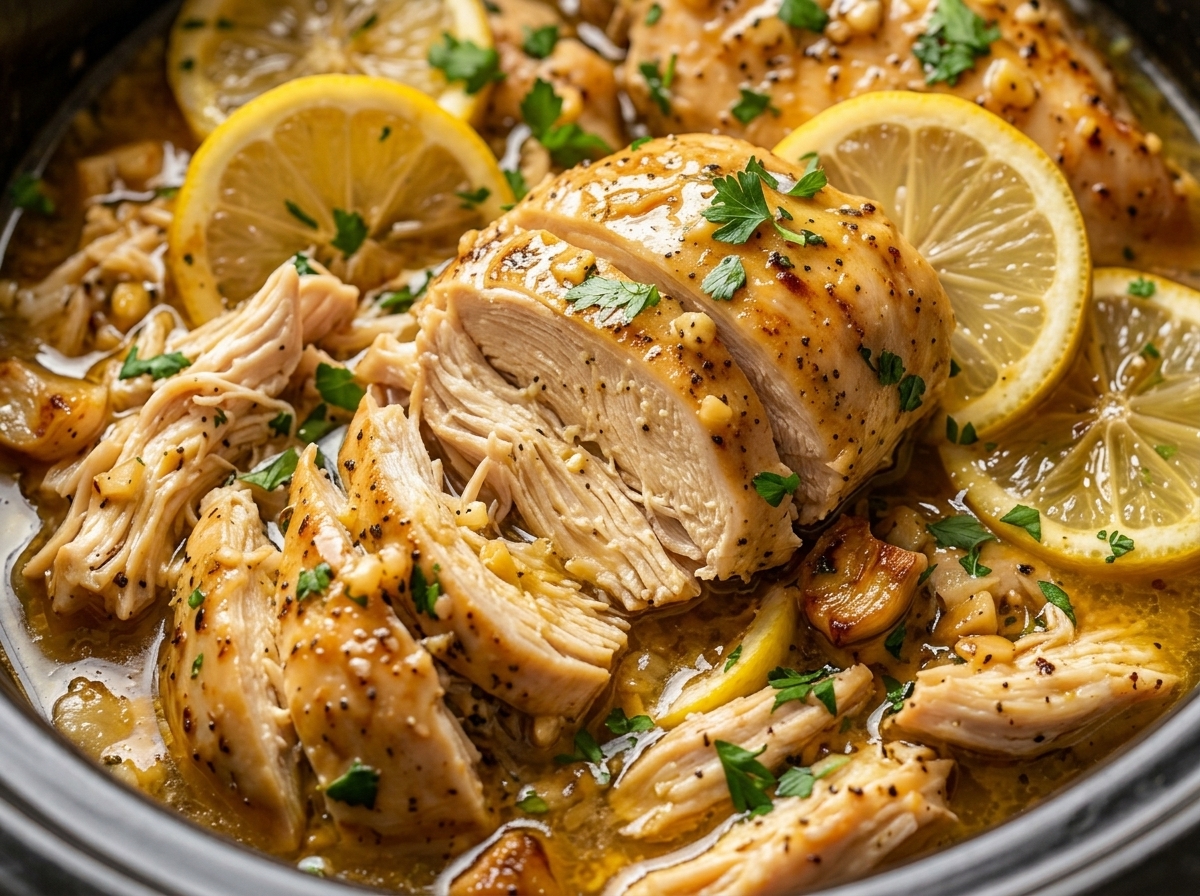 Lemon Garlic Chicken Crockpot Recipe That Does All the Work for You