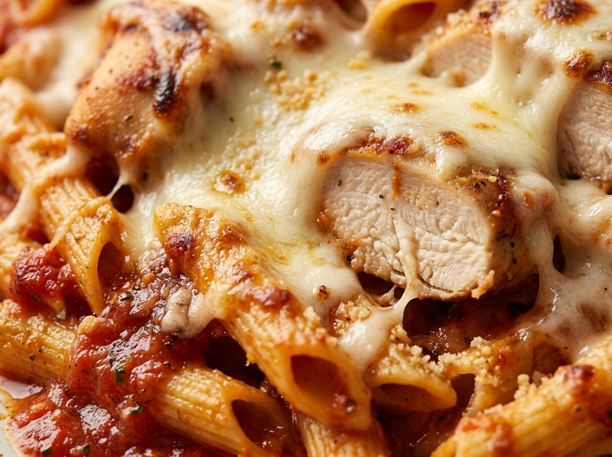 Dump and Bake Chicken Parmesan Casserole