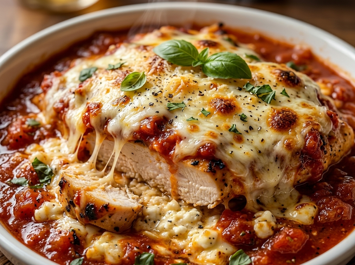 High Protein Chicken Parm Cottage Cheese Bowl