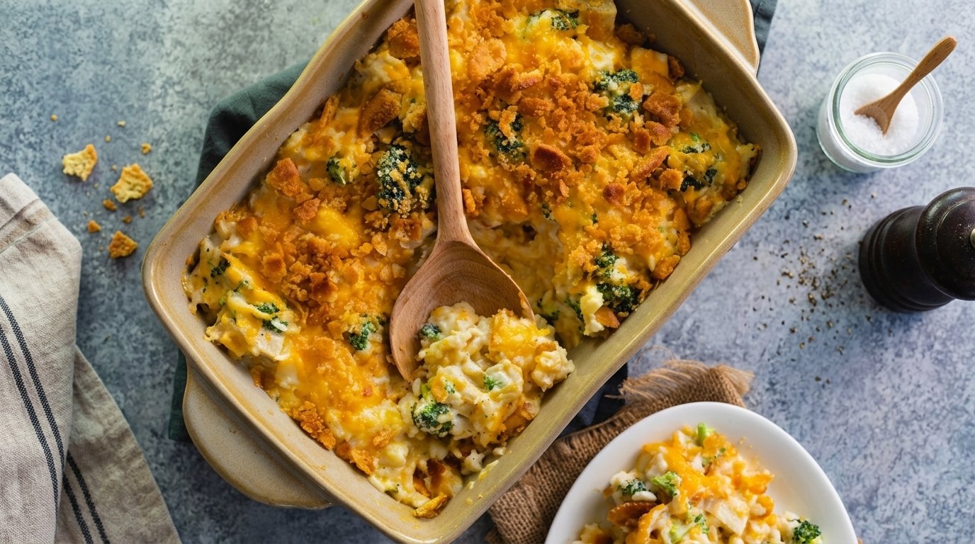 Cheesy Chicken Broccoli Rice Casserole for Weeknights