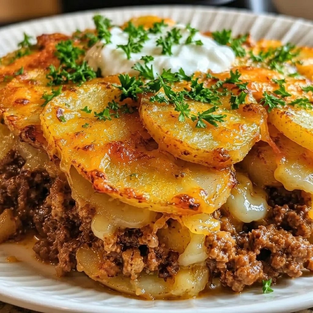 Loaded Beef and Potato Bake