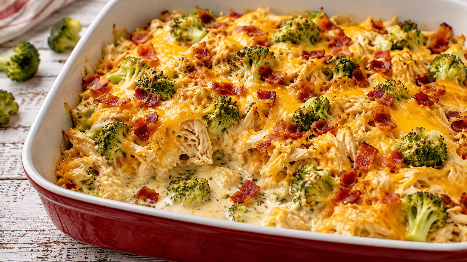 Easy Low Carb Chicken Broccoli Bacon Casserole