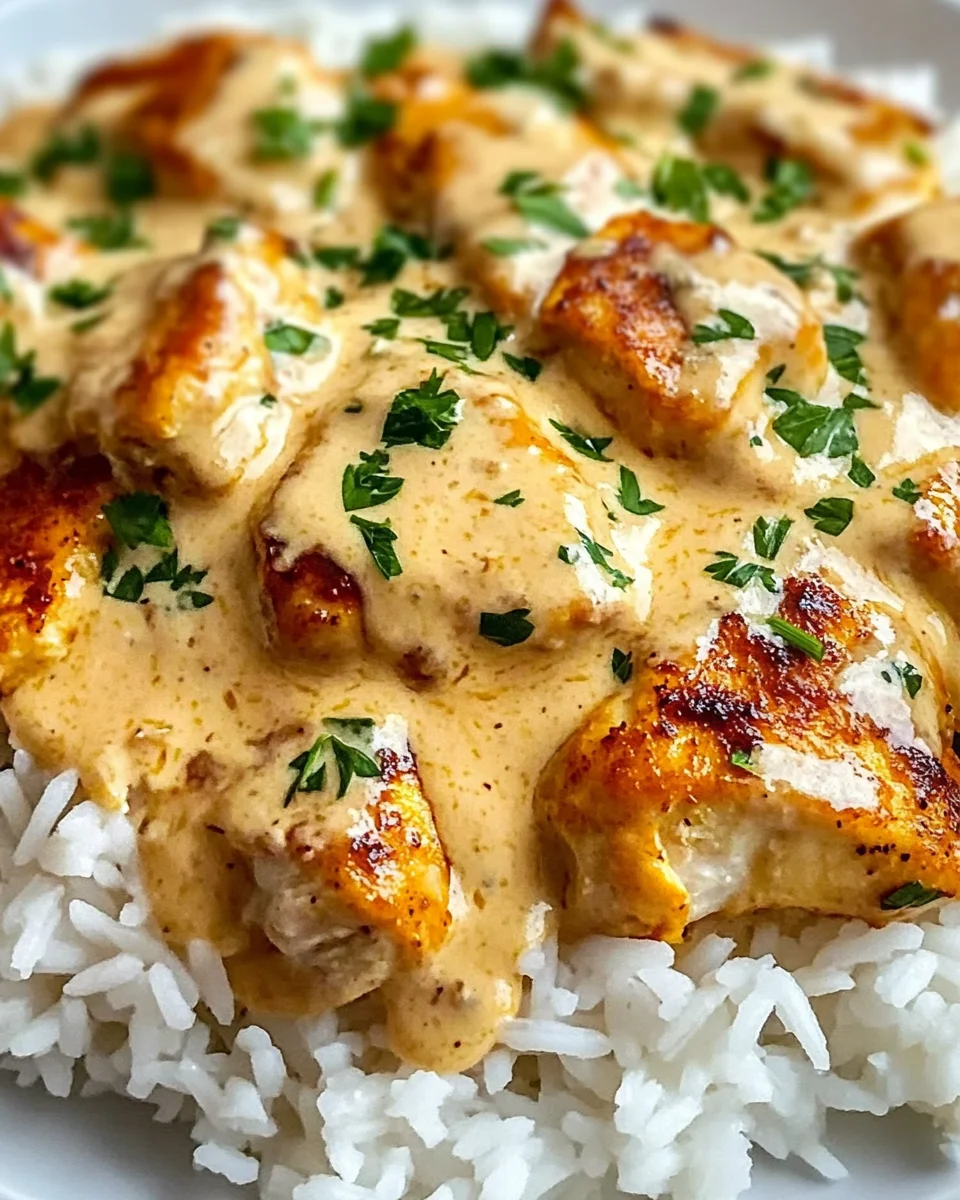 Creamy Smothered Chicken and Rice