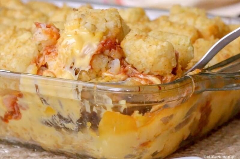Easy Pulled Pork Tater Tot Casserole