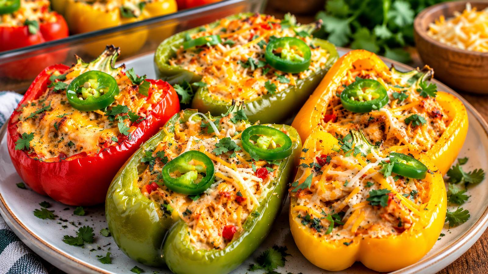 Creamy Chicken Stuffed Peppers Everyone Actually Eats
